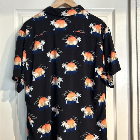 Rayon Sunset Vacation Button Up Shirt - Picture 4 of 5